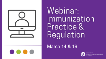 Webinar: Immunization Practice and Regulation (March 14 & 19)